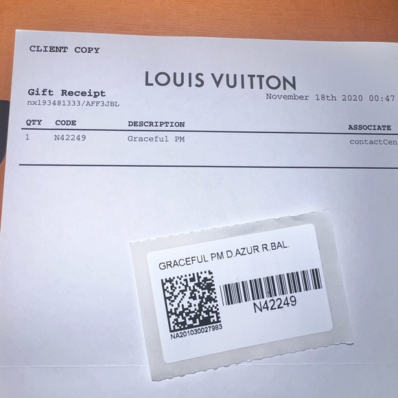 100% Louis Vuitton Graceful PM Shoulder Bag Damier Azur - Picture 6 of 15